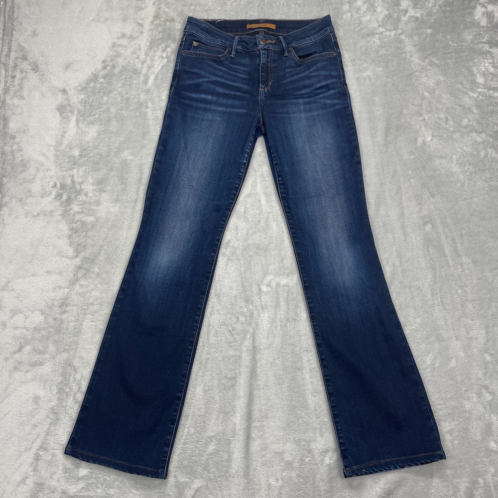 Joe's Jeans Men 28x31 Blue Denim Dark Wash Whiskered Faded 5-Pocket Straight Leg